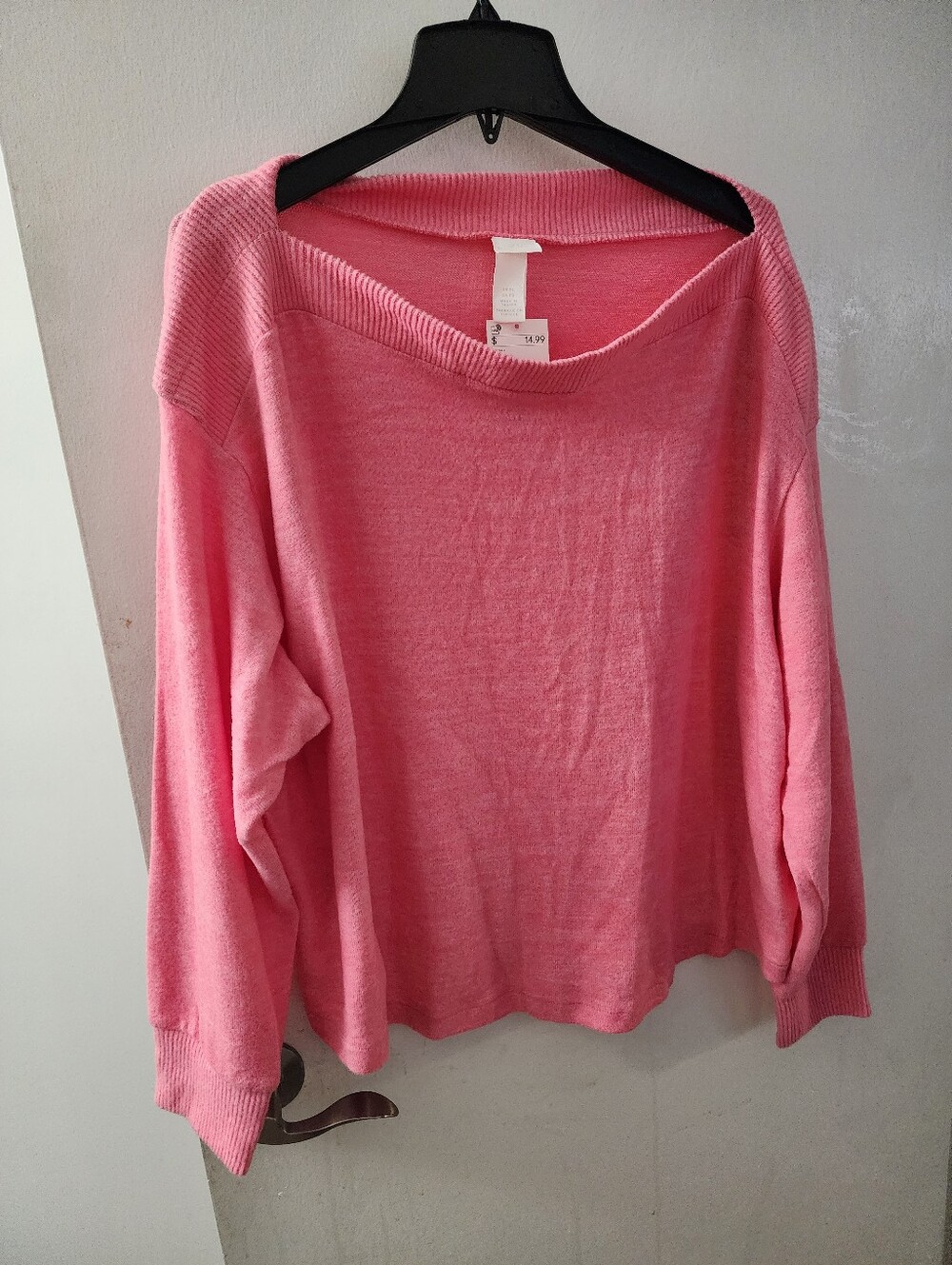 NWT SWEATER SIZE XLARGE RELAXED FIT DESIGN BOAT NECK BY H&M